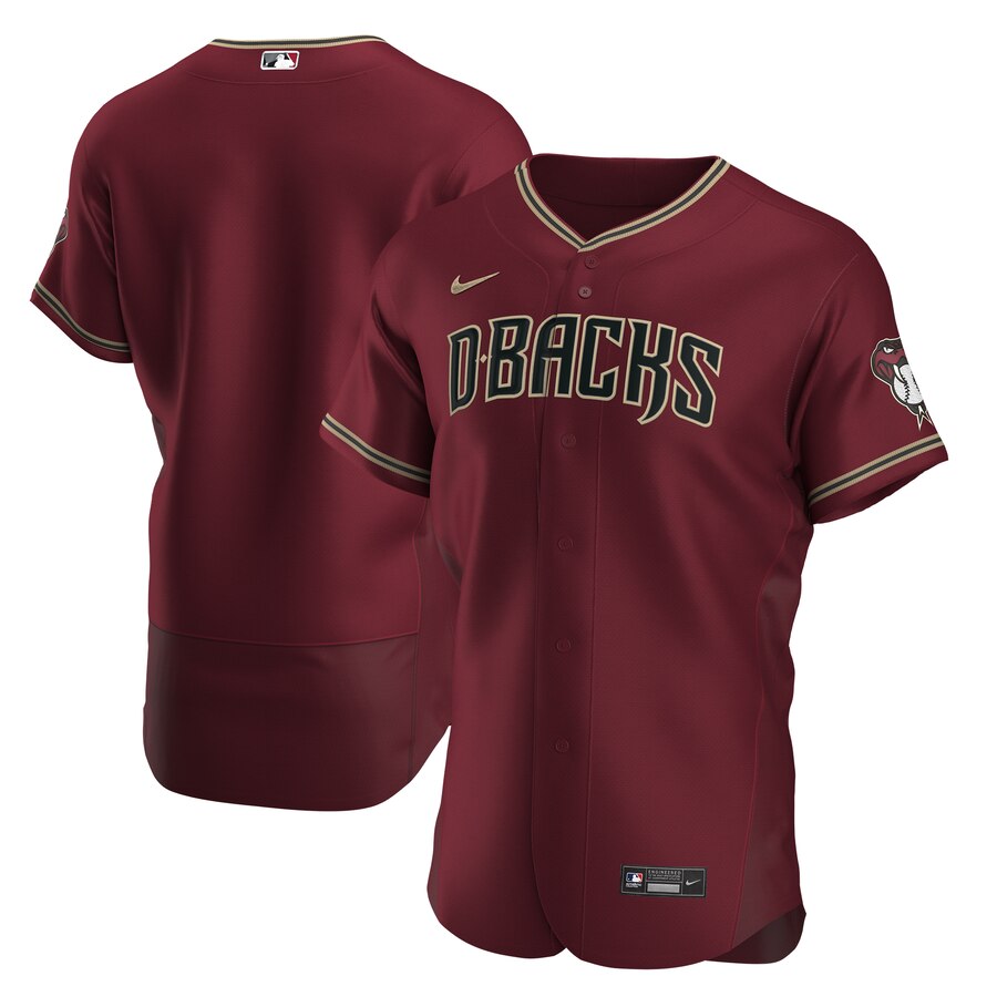 Personalized Arizona Diamondbacks Men’s Crimson Authentic Alternate Team MLB Jersey