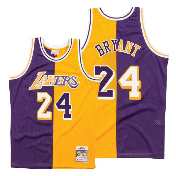 Personalized Men’s Los Angeles Lakers #24 Kobe Bryant Split Edition Jersey