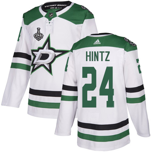 Personalized Stars #24 Roope Hintz White Road Authentic 2020 Stanley Cup Final Stitched NHL Jersey