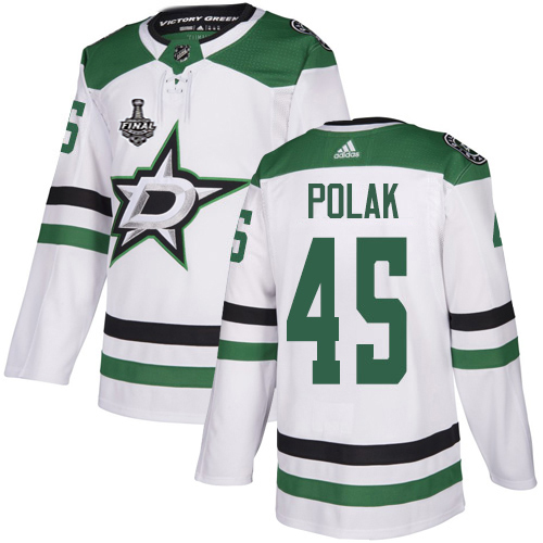 Personalized Stars #45 Roman Polak White Road Authentic 2020 Stanley Cup Final Stitched NHL Jersey