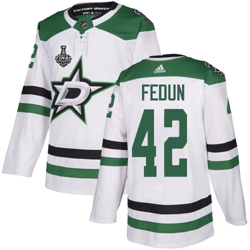 Personalized Stars #42 Taylor Fedun White Road Authentic 2020 Stanley Cup Final Stitched NHL Jersey