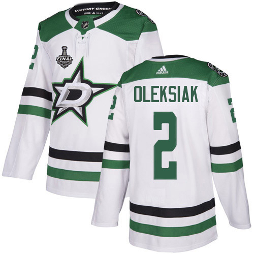 Personalized Stars #2 Jamie Oleksiak White Road Authentic 2020 Stanley Cup Final Stitched NHL Jersey