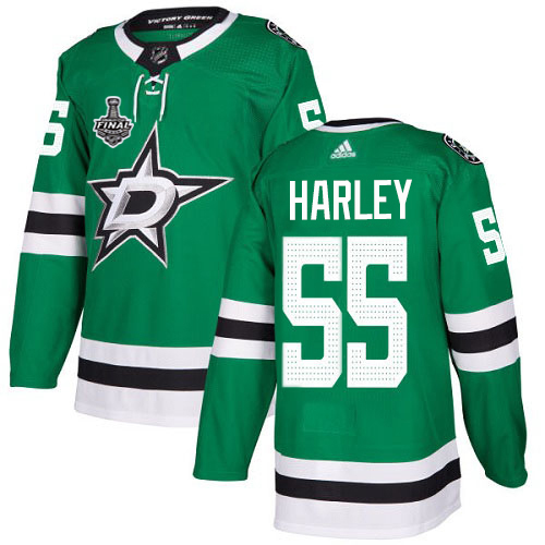 Personalized Stars #55 Thomas Harley Green Home Authentic 2020 Stanley Cup Final Stitched NHL Jersey