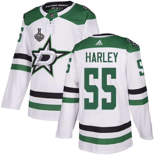 Personalized Stars #55 Thomas Harley White Road Authentic 2020 Stanley Cup Final Stitched NHL Jersey