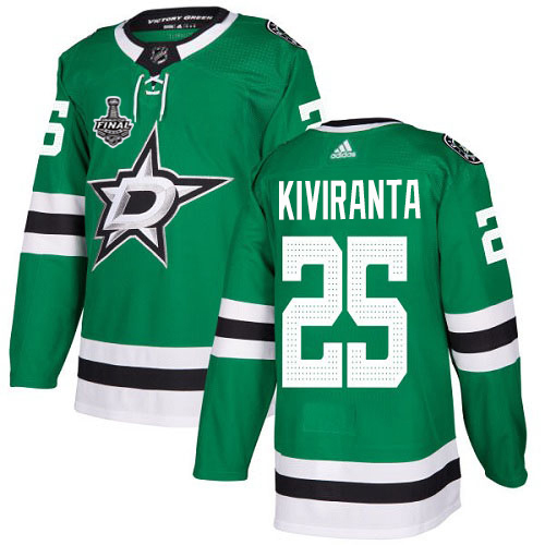 Personalized Stars #25 Joel Kiviranta Green Home Authentic 2020 Stanley Cup Final Stitched NHL Jersey