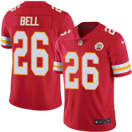 Personalized Chiefs #26 Le’Veon Bell Red Team Color Men’s Stitched NFL Untouchable Limited Jersey