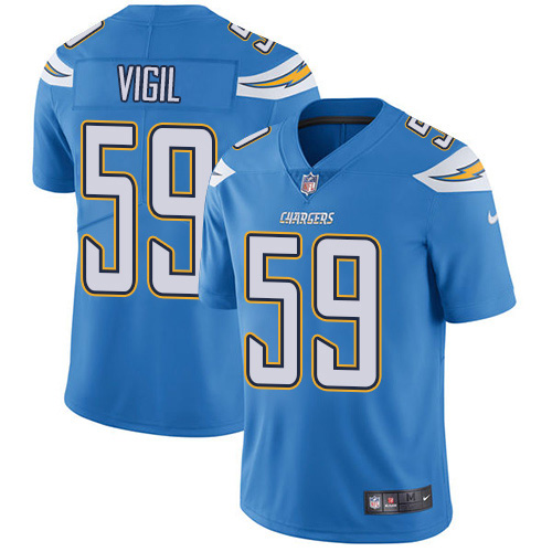 Personalized Chargers #59 Nick Vigil Electric Blue Alternate Men’s Stitched NFL Untouchable Limited Jersey