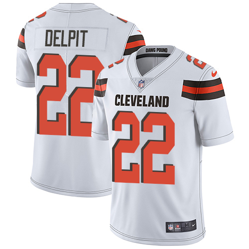 Personalized Browns #22 Grant Delpit White Men’s Stitched NFL Untouchable Limited Jersey