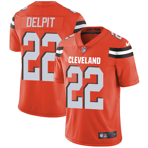 Personalized Browns #22 Grant Delpit Orange Alternate Men’s Stitched NFL Untouchable Limited Jersey