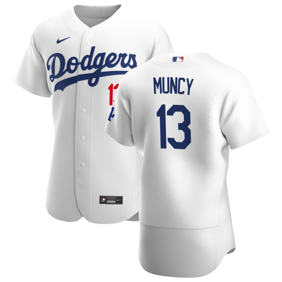 Personalized Los Angeles Dodgers #13 Max Muncy Men’s White Home 2020 Authentic Player MLB Jersey