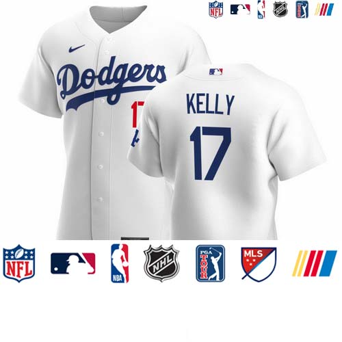 Personalized Los Angeles Dodgers #17 Joe Kelly Men’s White Home 2020 Authentic Player MLB Jersey