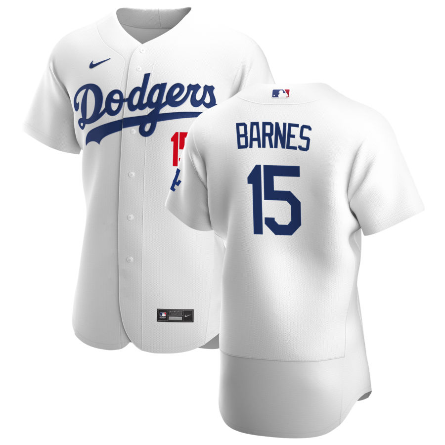 Personalized Los Angeles Dodgers #15 Austin Barnes Men’s White Home 2020 Authentic Player MLB Jersey