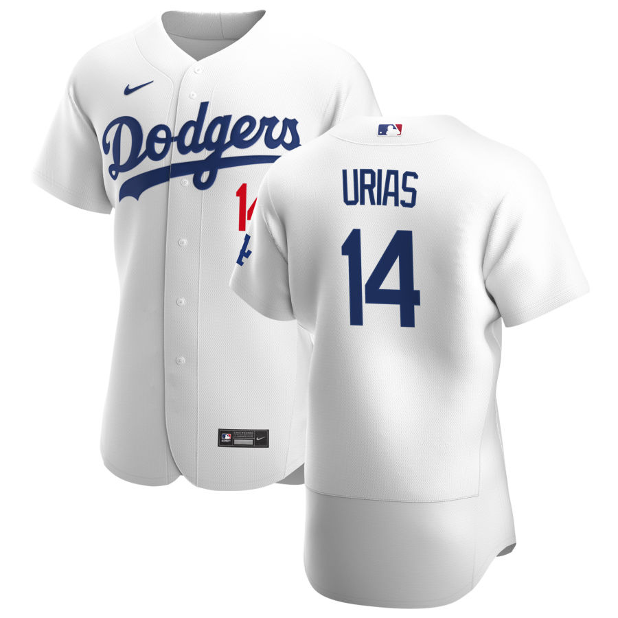 Personalized Los Angeles Dodgers #14 Enrique Hernandez Men’s White Home 2020 Authentic Player MLB Jersey