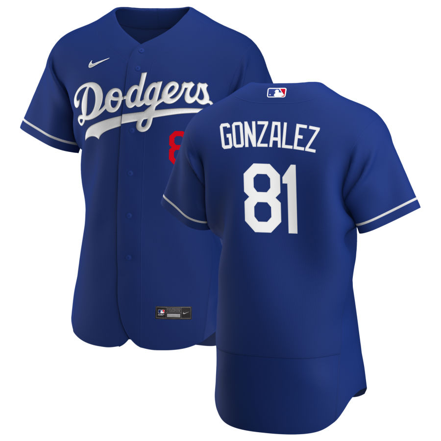 Personalized Los Angeles Dodgers #81 Victor Gonzalez Men’s Royal Alternate 2020 Authentic Player MLB Jersey