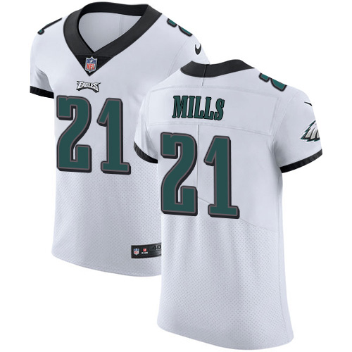 Personalized Eagles #21 Jalen Mills White Men’s Stitched NFL New Elite Jersey