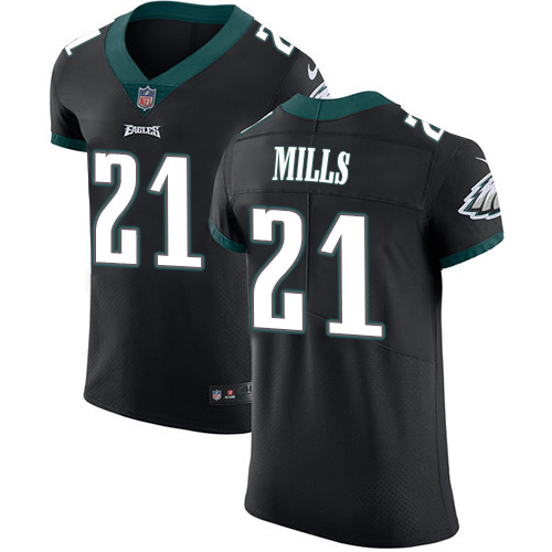 Personalized Eagles #21 Jalen Mills Black Alternate Men’s Stitched NFL New Elite Jersey