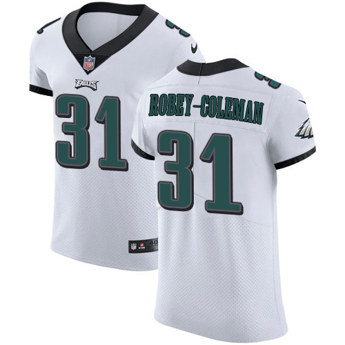 Personalized Eagles #31 Nickell Robey-Coleman White Men’s Stitched NFL New Elite Jersey