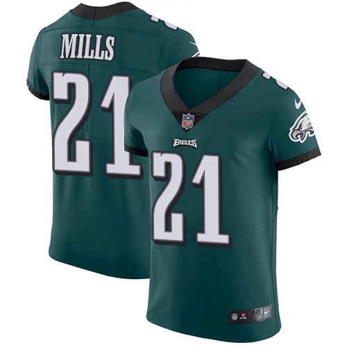 Personalized Eagles #21 Jalen Mills Green Team Color Men’s Stitched NFL Untouchable Elite Jersey