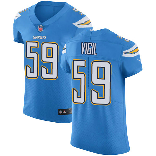 Personalized Chargers #59 Nick Vigil Electric Blue Alternate Men’s Stitched NFL New Elite Jersey