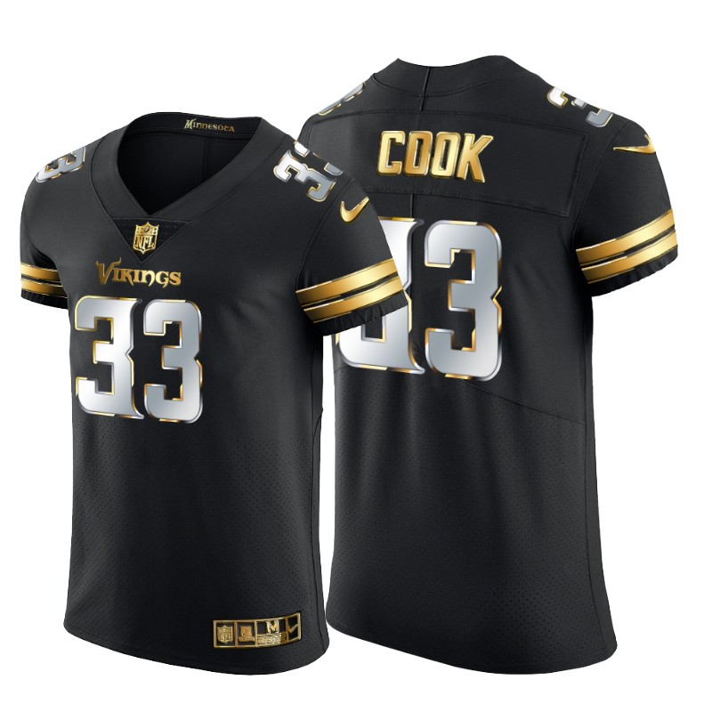 Personalized Minnesota Vikings #33 Dalvin Cook Men’s Black Edition Untouchable Elite NFL Jersey