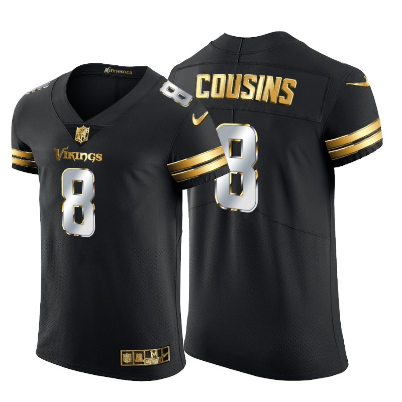 Personalized Minnesota Vikings #8 Kirk Cousins Men’s Black Edition Untouchable Elite NFL Jersey