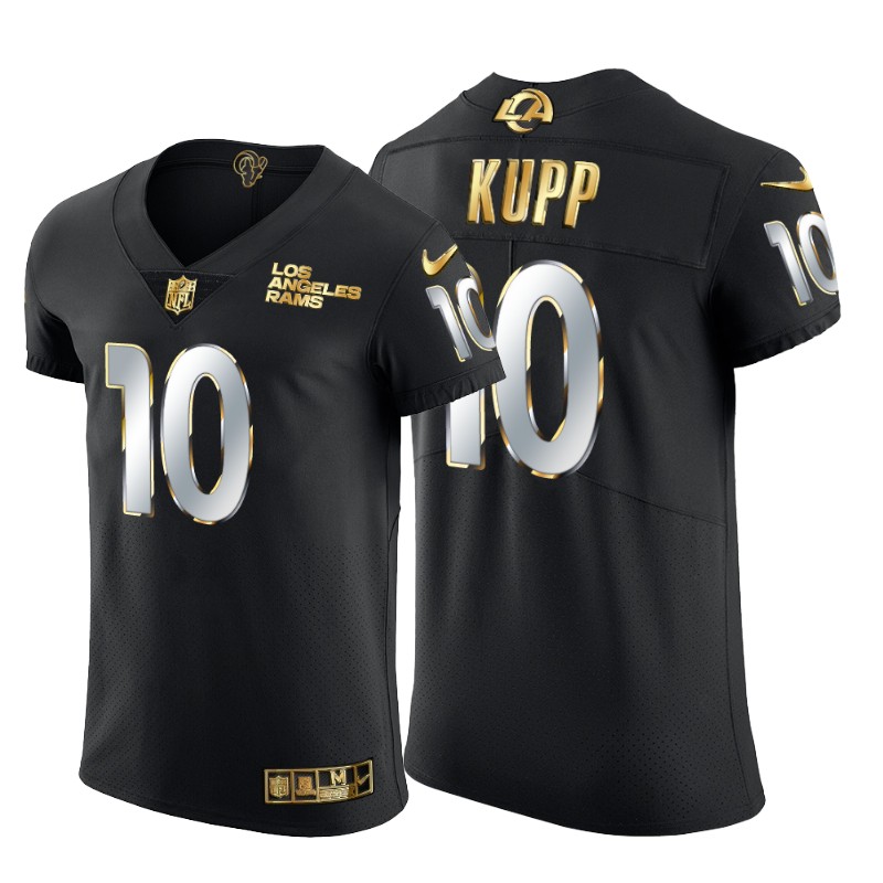 Personalized Los Angeles Rams #10 Cooper Kupp Men’s Black Edition Untouchable Elite NFL Jersey