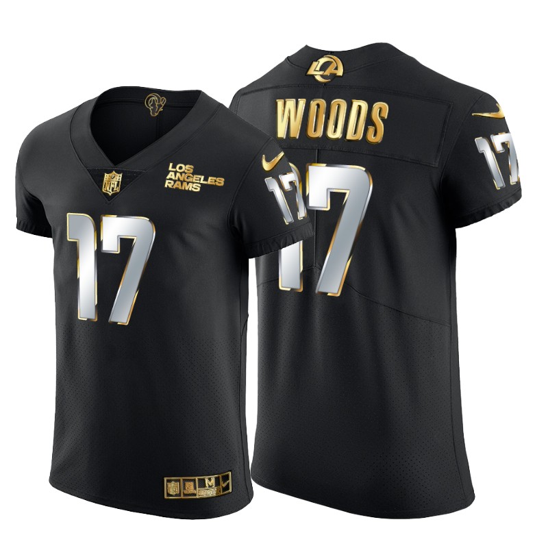 Personalized Los Angeles Rams #17 Robert Woods Men’s Black Edition Untouchable Elite NFL Jersey