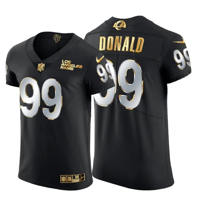 Personalized Los Angeles Rams #99 Aaron Donald Men’s Black Edition Untouchable Elite NFL Jersey
