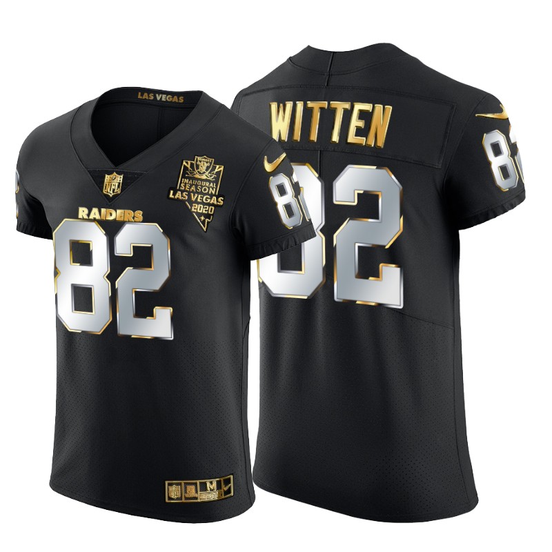 Personalized Las Vegas Raiders #82 Jason Witten Men’s Black Edition Untouchable Elite NFL Jersey