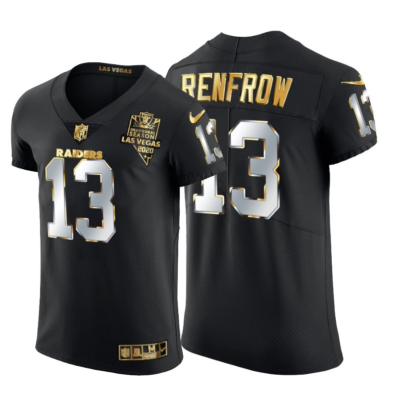 Personalized Las Vegas Raiders #13 Hunter Renfrow Men’s Black Edition Untouchable Elite NFL Jersey
