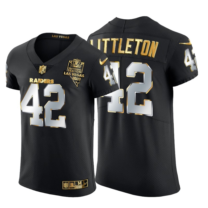 Personalized Las Vegas Raiders #42 Cory Littleton Men’s Black Edition Untouchable Elite NFL Jersey