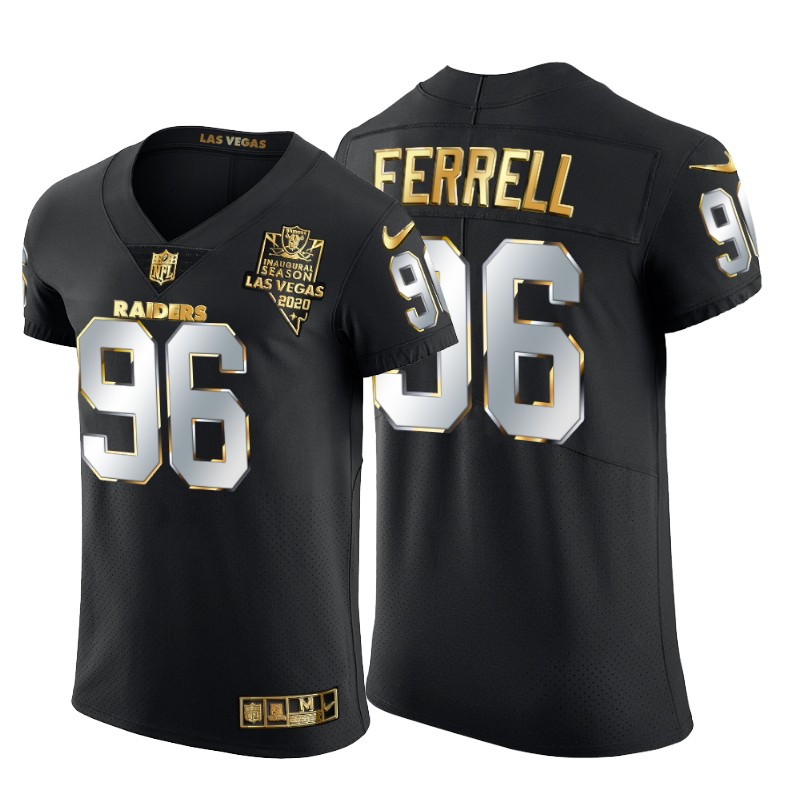 Personalized Las Vegas Raiders #96 Clelin Ferrell Men’s Black Edition Untouchable Elite NFL Jersey