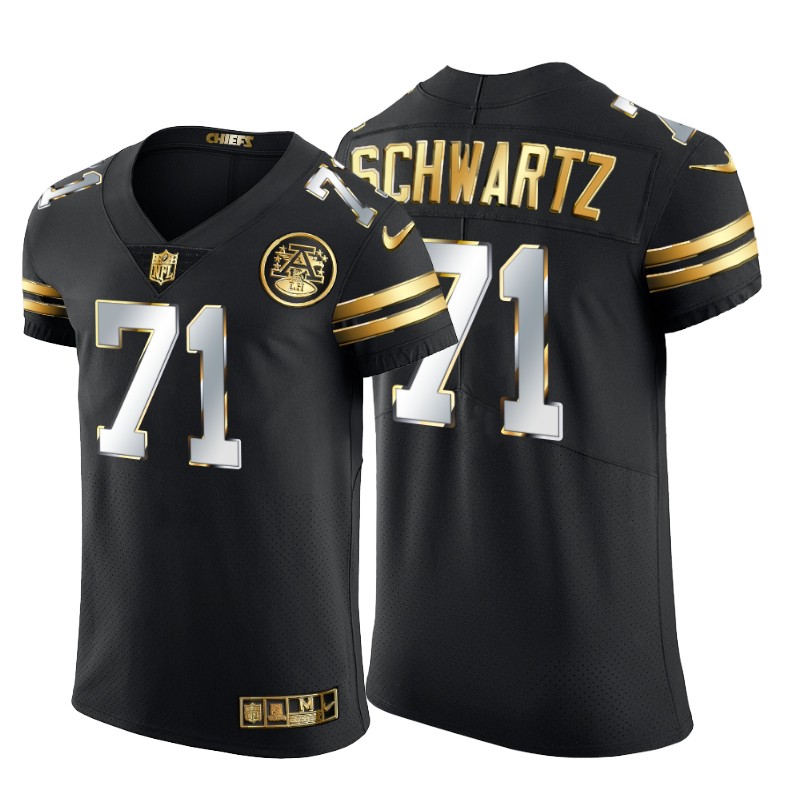 Personalized Kansas City Chiefs #71 Mitchell Schwartz Men’s Black Edition Untouchable Elite NFL Jersey