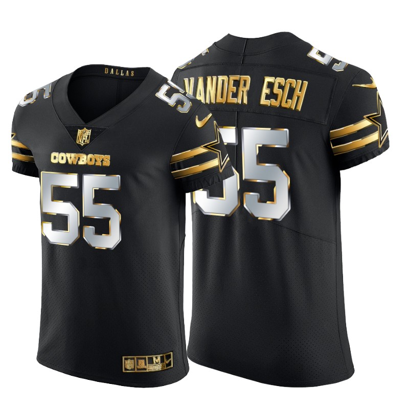 Personalized Dallas Cowboys #55 Leighton Vander Esch Men’s Black Edition Untouchable Elite NFL Jersey
