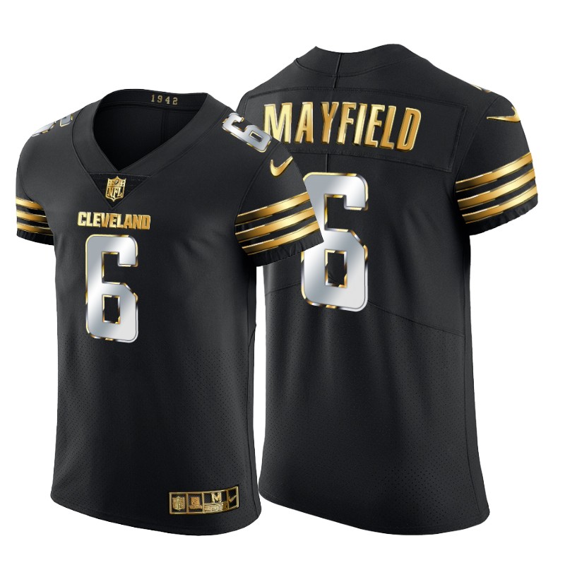 Personalized Cleveland Browns #6 Baker Mayfield Men’s Black Edition Untouchable Elite NFL Jersey