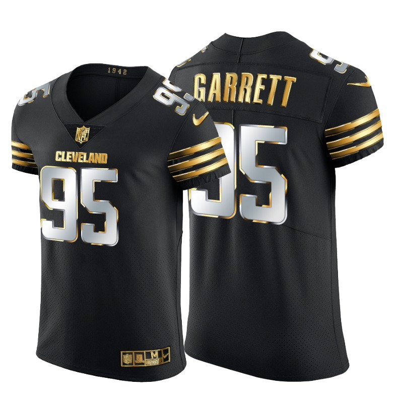 Personalized Cleveland Browns #95 Myles Garrett Men’s Black Edition Untouchable Elite NFL Jersey
