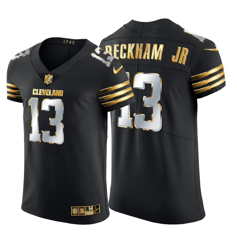 Personalized Cleveland Browns #13 Odell Beckham Jr. Men’s Black Edition Untouchable Elite NFL Jersey