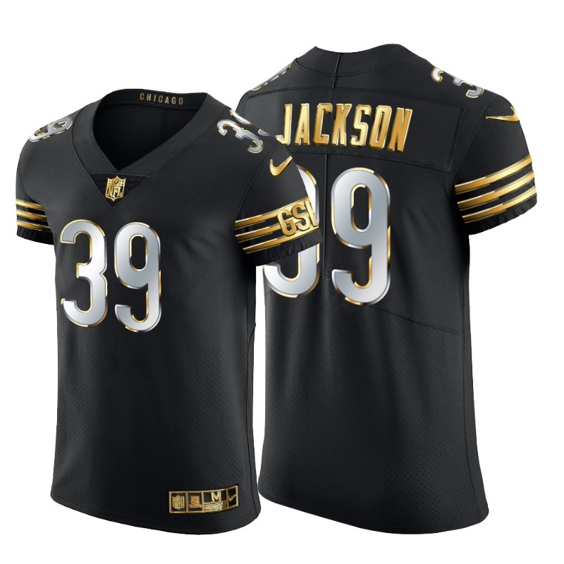 Personalized Chicago Bears #39 Eddie Jackson Men’s Black Edition Untouchable Elite NFL Jersey
