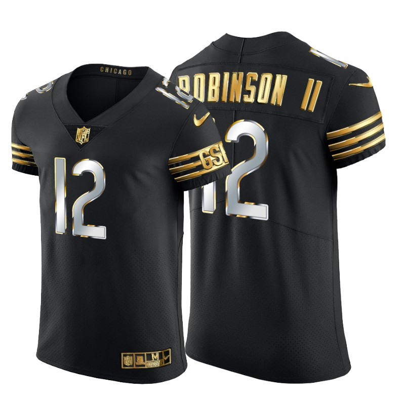 Personalized Chicago Bears #12 Allen Robinson Men’s Black Edition Untouchable Elite NFL Jersey