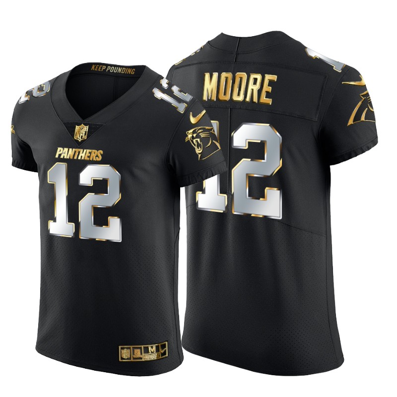 Personalized Carolina Panthers #12 DJ Moore Men’s Black Edition Untouchable Elite NFL Jersey