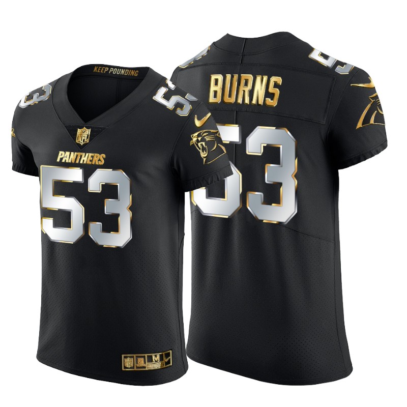 Personalized Carolina Panthers #53 Brian Burns Men’s Black Edition Untouchable Elite NFL Jersey