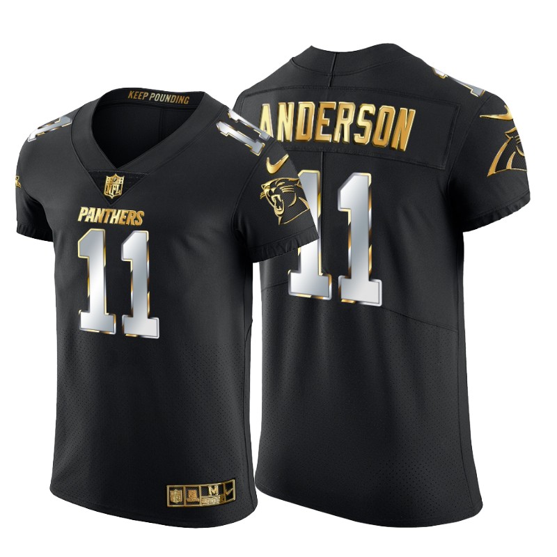 Personalized Carolina Panthers #11 Robby Anderson Men’s Black Edition Untouchable Elite NFL Jersey