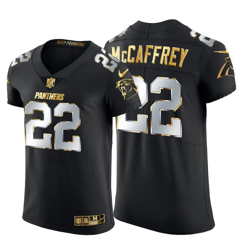 Personalized Carolina Panthers #22 Christian McCaffrey Men’s Black Edition Untouchable Elite NFL Jersey