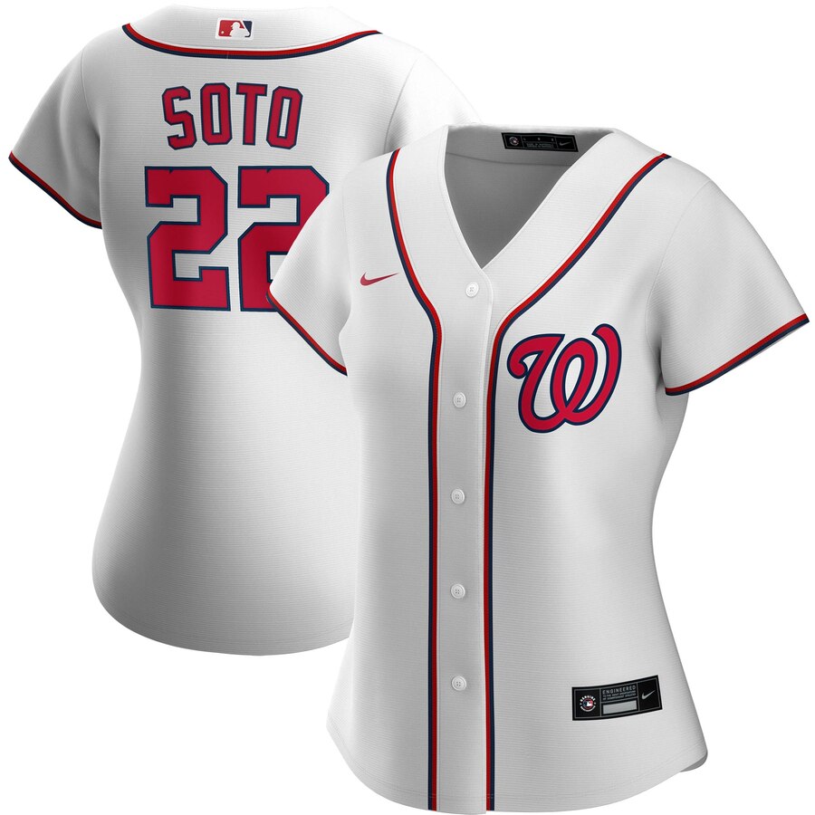 Personalized Washington Nationals #22 Juan Soto Women’s Home 2020 MLB Player Jersey White