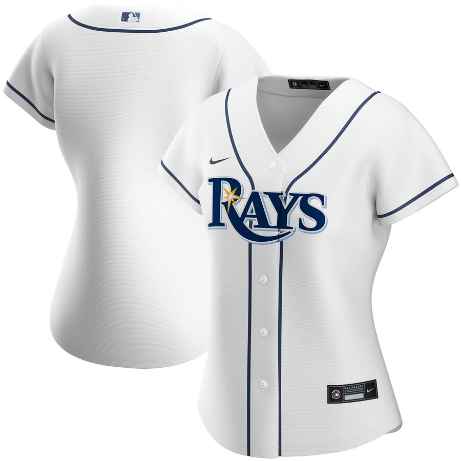 Personalized Tampa Bay Rays Women’s Home 2020 MLB Team Jersey White