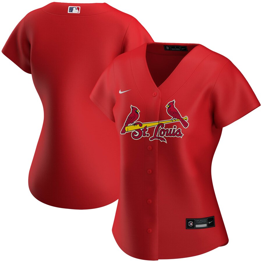 Personalized St. Louis Cardinals Women’s Alternate 2020 MLB Team Jersey Red