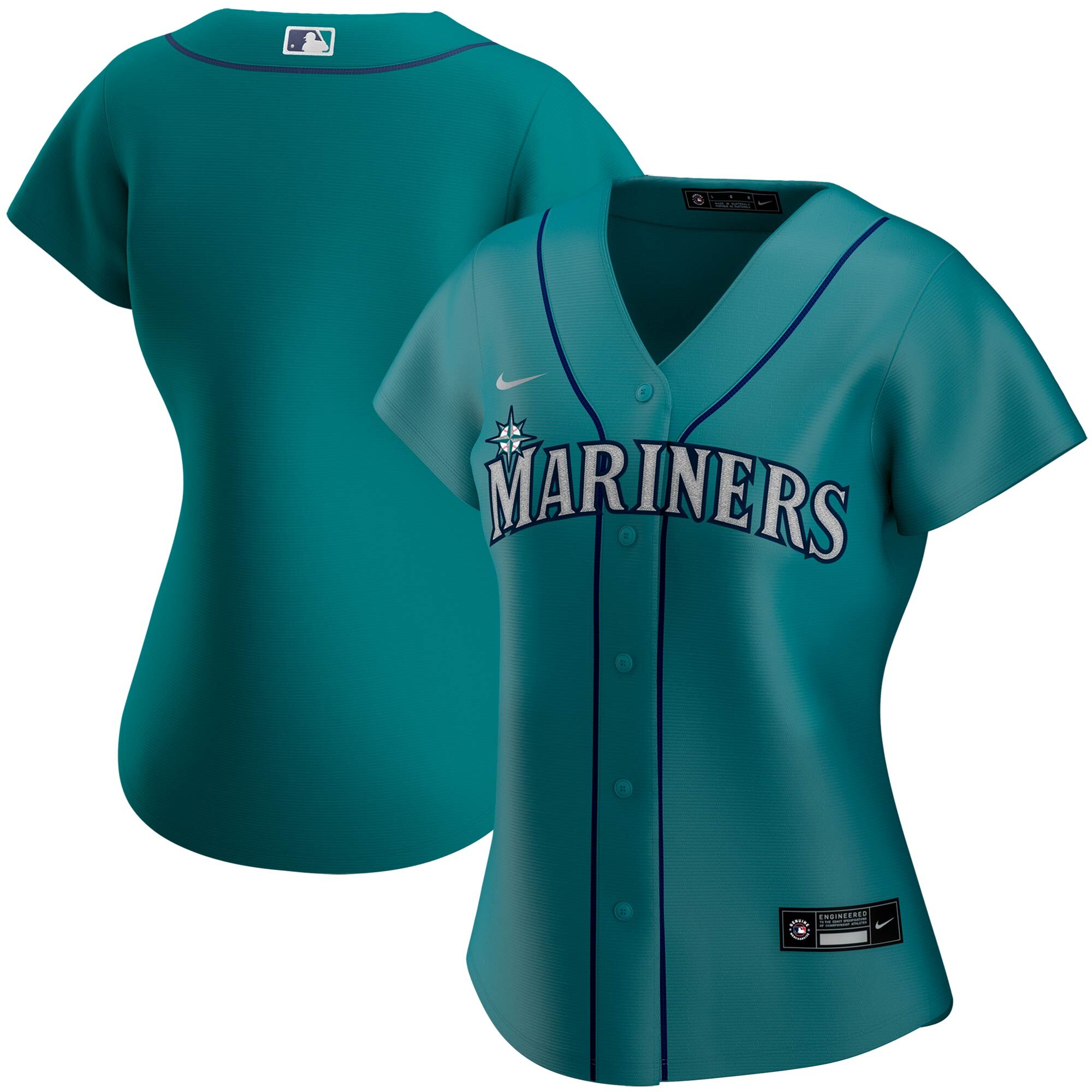 Personalized Seattle Mariners Women’s Alternate 2020 MLB Team Jersey Aqua