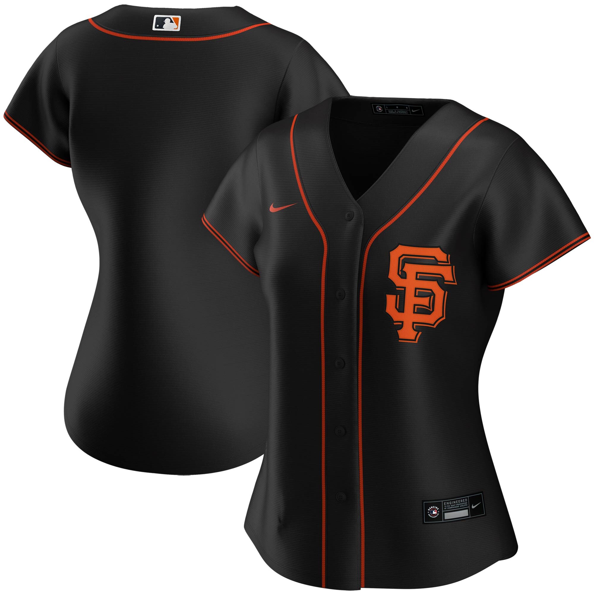 Personalized San Francisco Giants Women’s Alternate 2020 MLB Team Jersey Black