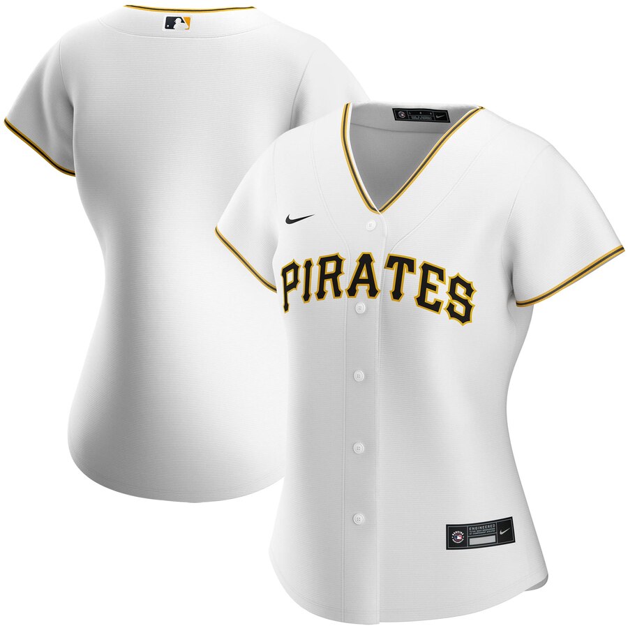 Personalized Pittsburgh Pirates Women’s Home 2020 MLB Team Jersey White