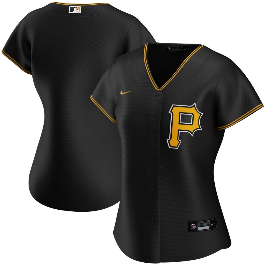Personalized Pittsburgh Pirates Women’s Alternate 2020 MLB Team Jersey Black